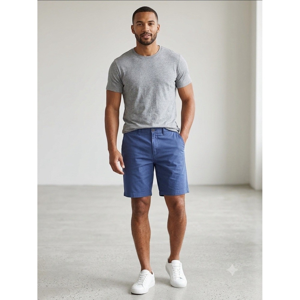 Nwt Mens Size 46 Blue Shorts Comfort Stretch Waistband‎ Flex Fabric Msrp $40